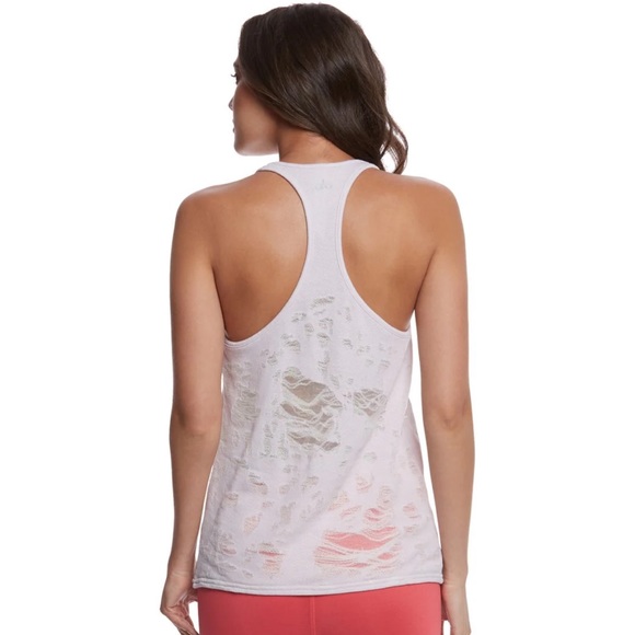 RARE! 🦄 NWT ALO Yoga Distressed Pure Tank L White DISCONTINUED - Picture 3 of 11